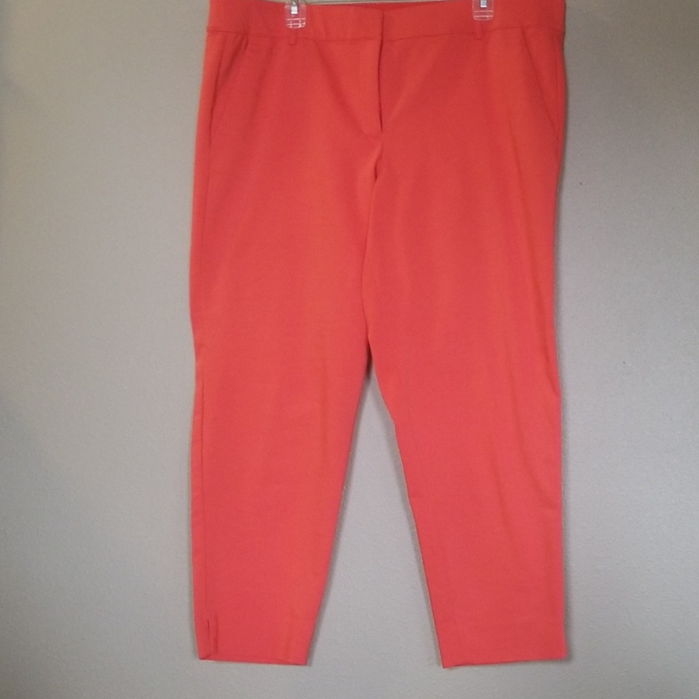 Coral cropped trouser